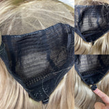 【Solo-Piece】9x6 PreCut HD Lace 20inch 250% density Ash Blonde Ombre Color Drawstring Wig - Body Wave Wavy