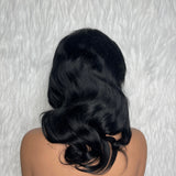 【Solo-Piece】U Part 12inch 150% #1 Jet Black Color Wig - Body Wave