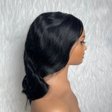 【Solo-Piece】U Part 12inch 150% #1 Jet Black Color Wig - Body Wave