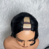 【Solo-Piece】U Part 12inch 150% #1 Jet Black Color Wig - Body Wave