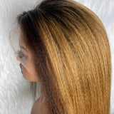 【Solo-Piece】360 Transparent Lace Ombre Color 20inch 150% Wig - Yaki Straight