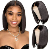 Half Price/// 13x4 Transparent Lace Front Human Hair Wig - Straight Bob