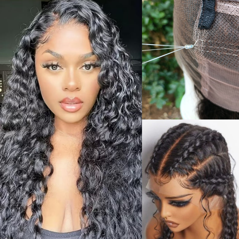 Full Lace HD/TRANSPARENT LACE PRE-PLUCKED HUMAN HAIR WIGS WITH TRANSPARENT DRAWSTRING - LOOSE WAVE