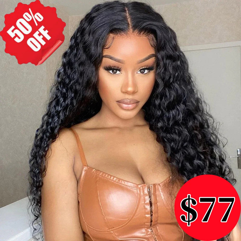 Half Price /// 13x4 Transparent Lace Front Preplucked Hairline Human Hair Wig - Loose Wave