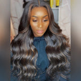 Bye~Bye~KNOTS HD Lace 13x6 Fitted Cap Ear Tap Highlight Color Wig - Body Wave Wavy