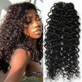【Seamless Crochet Braids】Soft Feather Crochet Hair Extention 100% Human Hair - Water Curl