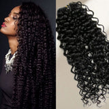 【Seamless Crochet Braids】Soft Feather Crochet Hair Extention 100% Human Hair - Water Curl