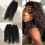【Seamless Crochet Braids】Soft Feather Crochet Hair Extention 100% Human Hair - Water Curl