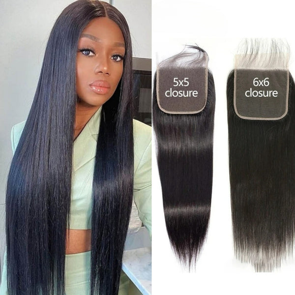 5x5/6x6/13x4/13x6 HD Swiss Lace Frontal and Closure Upgraded Pre-Plucked Hairline - Straight