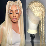 Full Lace HD/TRANSPARENT LACE PRE-PLUCKED 613 Blonde Color HUMAN HAIR WIGS WITH TRANSPARENT DRAWSTRING - STRAIGHT