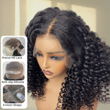【Upgraded】PreCut 4-Line Invisible Strap 360 HD Lace Wig - Kinky Spanish Curl