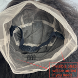 【Solo-Piece】Whole Lace No Mesh Transparent Lace 22inch 150% Wig - Kinky Straight