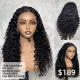 【Solo-Piece】13x6 Lace Front HD Lace 26inch 150% Wig -Burmese Curly