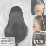 【Solo-Piece】370 HD Lace Preplucked 16inch 180% Wig - Straight
