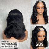 【Solo-Piece】Upgraded EasiContour V-Part 16inch 150% Drawstring Wig - Body Wave