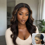 "3D DOME CAP" 9x6 HD Lace Upgraded Hairline C-shape Ear Highlight Wig with Drawstring - Layered Straight with  Non-Permanent Curl