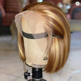 [50% OFF] HD Lace 13x6 Fitted Cap Ear Tap Highlight Color BOB Wig - Straight