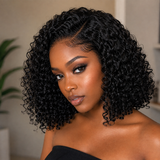 HD Lace 13x6 Fitted Cap Ear Tap BOB Wig - Curly with Finger Coil Ends and Curly Edge