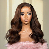 Bye~Bye~KNOTS HD Lace 13x6 Fitted Cap Ear Tap Highlight Color Wig - Yaki Wave