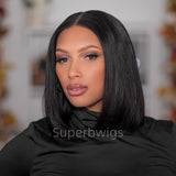 Hazel Full Lace Transparent Lace Human Hair Wig - Straight Bob