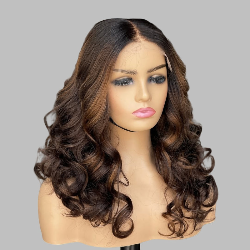 【Flash Sale】13x6  HD Lace Upgraded Hairline Highlight Color Wig - Body Wave Wavy