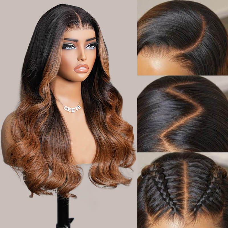 【Crazy】13x6 HD Lace Upgraded Hairline Ombre Color 150%180%250% Wig - Body Wave Wave