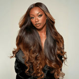 【Crazy】13x6 HD Lace Upgraded Hairline Ombre Color 150%180%250% Wig - Body Wave Wave