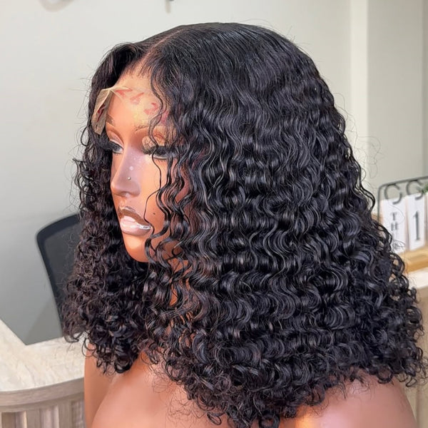 Bye~Bye~KNOTS HD Lace 13x6 Fitted Cap Ear Tap BOB Wig - Deep Burmese Curly