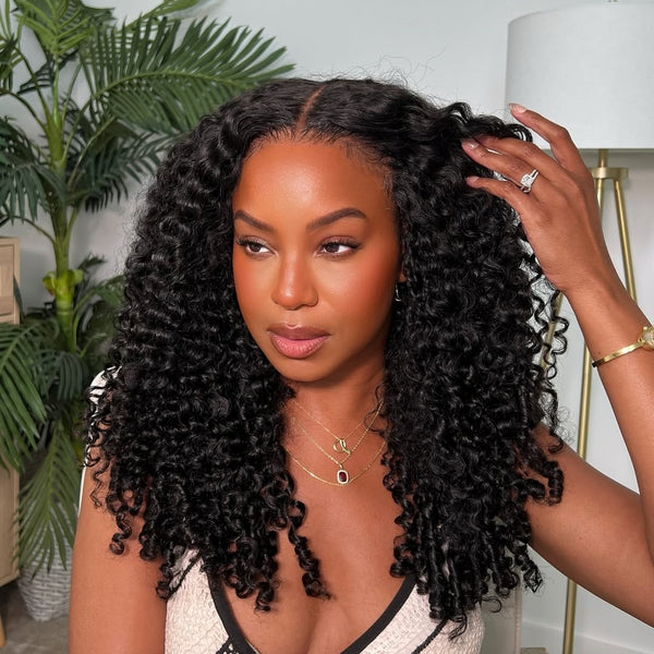 Bye~Bye~KNOTS HD Lace 13x4 Full Frontal Pre-plucked Hairline Wig - Burmese Curly with Spiral Curls End