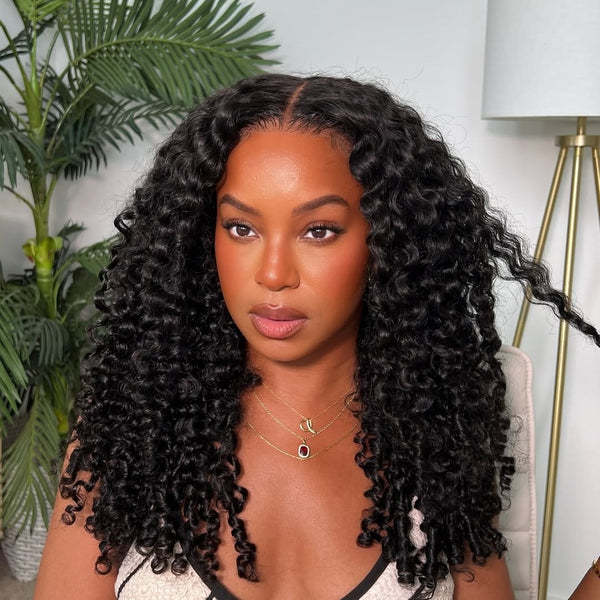 Bye~Bye~KNOTS HD Lace 13x4 Full Frontal Pre-plucked Hairline Wig - Burmese Curly with Spiral Curls End