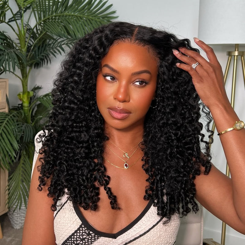 Bye~Bye~KNOTS HD Lace 13x4 Full Frontal Pre-plucked Hairline Wig - Burmese Curly with Spiral Curls End