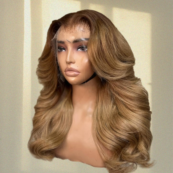 【Flash Sale】13x6 HD Lace Upgraded Pre-plucked 150%180%250% Ombre Color Wig -Body Wave Wavy
