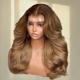 【Flash Sale】13x6 HD Lace Upgraded Pre-plucked 150%180%250% Ombre Color Wig -Body Wave Wavy