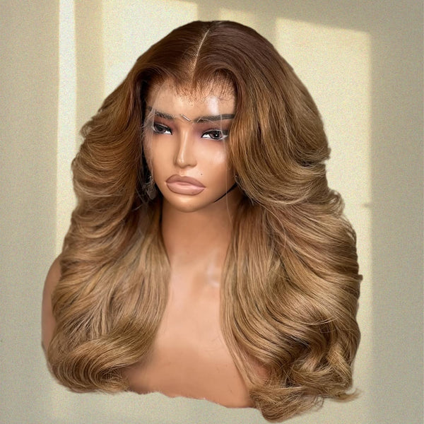 【Flash Sale】13x6 HD Lace Upgraded Pre-plucked 150%180%250% Ombre Color Wig -Body Wave Wavy