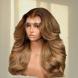 【Flash Sale】13x6 HD Lace Upgraded Pre-plucked 150%180%250% Ombre Color Wig -Body Wave Wavy