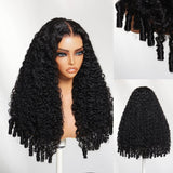 【Upgraded】PreCut 4-Line Invisible Strap 360 HD Lace Wig - Burmese Curly with Spiral Curl Ends