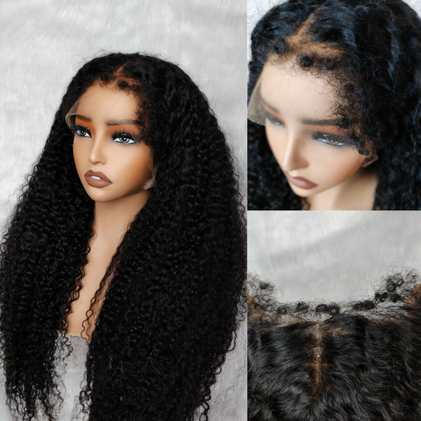 "LAGOS" M-Shaped HAIRLINE 13x6 HD Lace Front Wig - Curly with Curly Edge