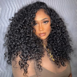 【3 IN 1 Half Wig】 Flip Over Half Wig with Drawcord Wear & Go Glueless Wig - Deep Curly