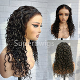 Bye~Bye~KNOTS HD Swiss Lace 7x5 Closure Pre-plucked Hairline Wig - Water Wave