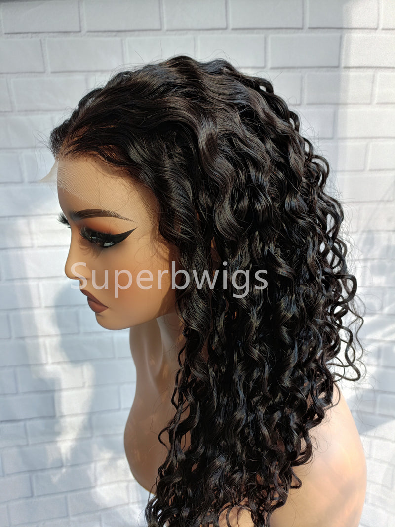 Bye~Bye~KNOTS HD Swiss Lace 7x5 Closure Pre-plucked Hairline Wig - Water Wave