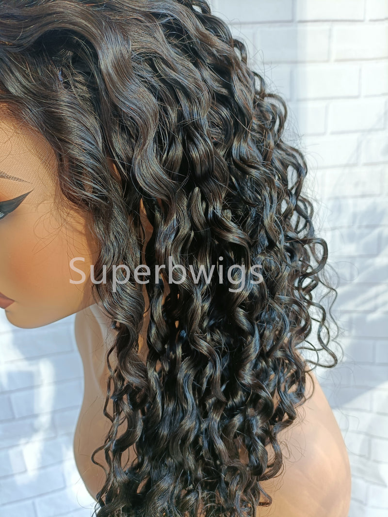 Bye~Bye~KNOTS HD Swiss Lace 7x5 Closure Pre-plucked Hairline Wig - Water Wave