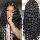 9x6 HD Swiss Lace Upgraded Hairline C-shape Ear Glueless Wig with Drawstring - Water Wave