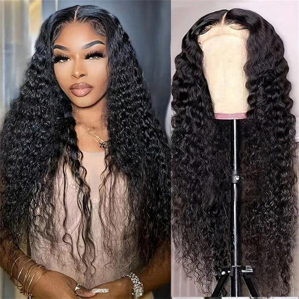 HALF PRICE /// 13x6 Swiss Lace 130% Pre-plucked Hide Lace+ Hide Knots Curly Lace Wig