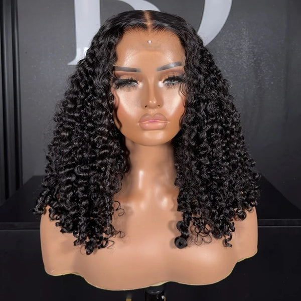 BYE~BYE~KNOTS HD SWISS LACE 5X5 CLOSURE LACE BOB WIG - Coily Curl