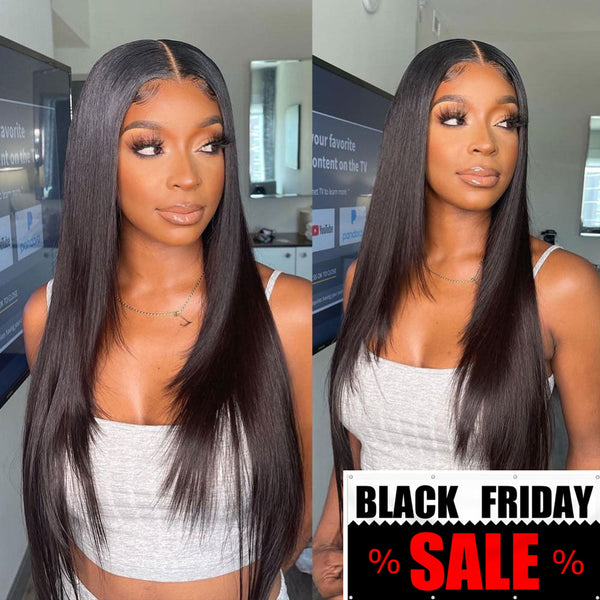 💥【BLACK FRIDAY】💥Agatha 5x5/13x6 HD Swiss Lace Front Upgraded Preplucked Hairline Wig - PreStyled Layered Haircut Straight