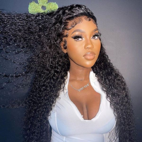 360 HD/TRANSPARENT LACE PRE-PLUCKED HUMAN HAIR WIGS WITH Invisible Strap - CURLY
