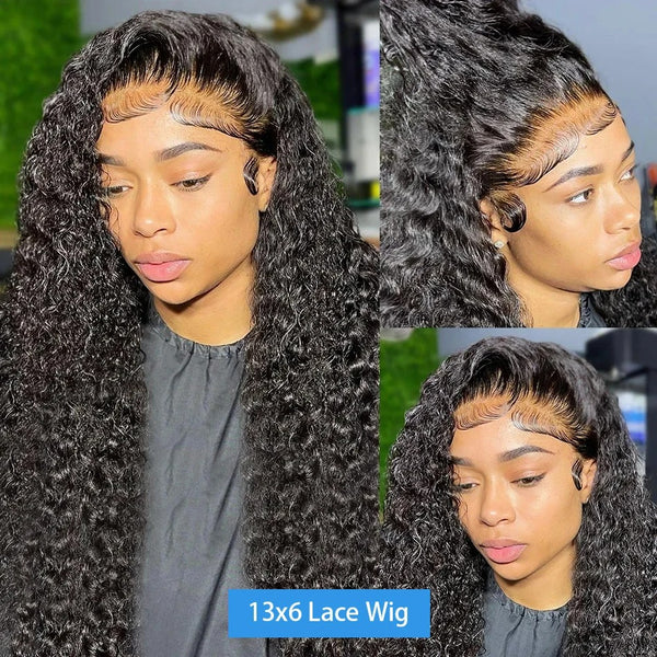 Swiss Lace 250% Pre-plucked Hide 13x6 Lace+ Hide Knots Lace Wig - Deep Wave