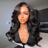 13x6 HD Swiss Lace Upgraded Hairline Pre-plucked 150%180% C-Side Parting Wig - Wavy