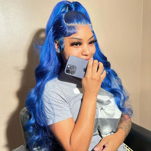 Blue 613 Colored 13X4 Lace Front Wig Body Wave
