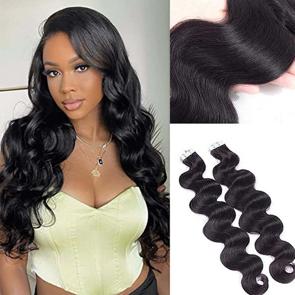 Body Wave Seamless Tape In Extension 100% Virgin Human Hair